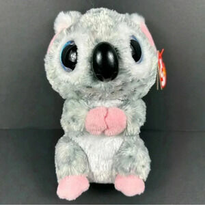 NWT Ty Beanie Boos KARLI the Koala Bear 6" Plush ✨ Blue Glitter Eyes ✨ Retired